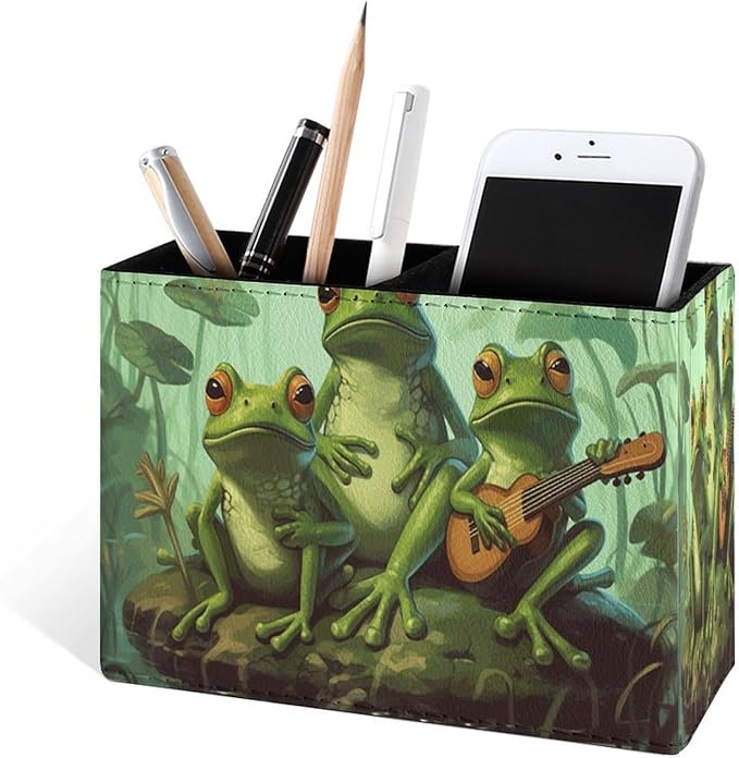 Famame Cute Funny Frog Music Team Pencil Holder - Image 2