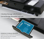 Homerays Monitor Stand with Drawer, Exquisite Computer Monitor Stand - Image 4