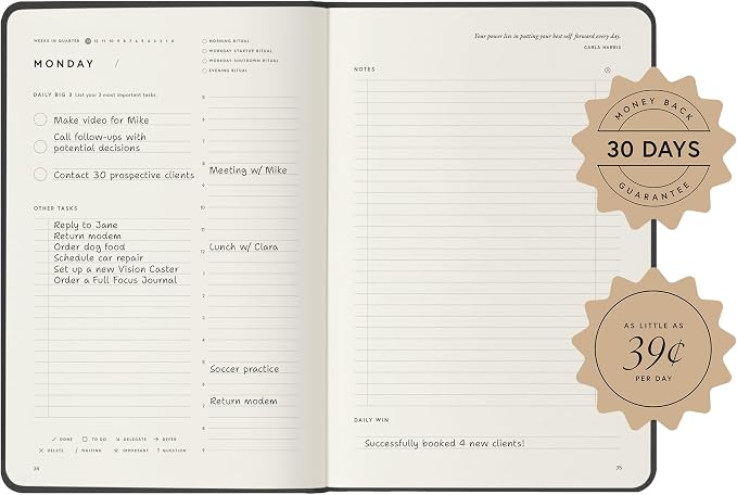 Full Focus Evergreen Linen Planner by Michael Hyatt - Image 2