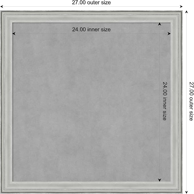 Amanti Art Silver Framed Magnetic Board 27x27 Medium Vision Board - Image 4