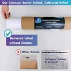 Dry Erase Four Month Laminated Jumbo Wall Calendar, Huge Quarterly Laminated - Image 2