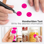 Fluorescent Pink 1 Inch Round Color Coding Labels - Image 3