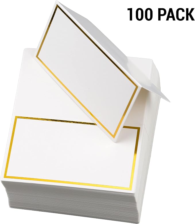 100 Pack Place Cards for Table Setting Small Paper Tent Cards - Image 7