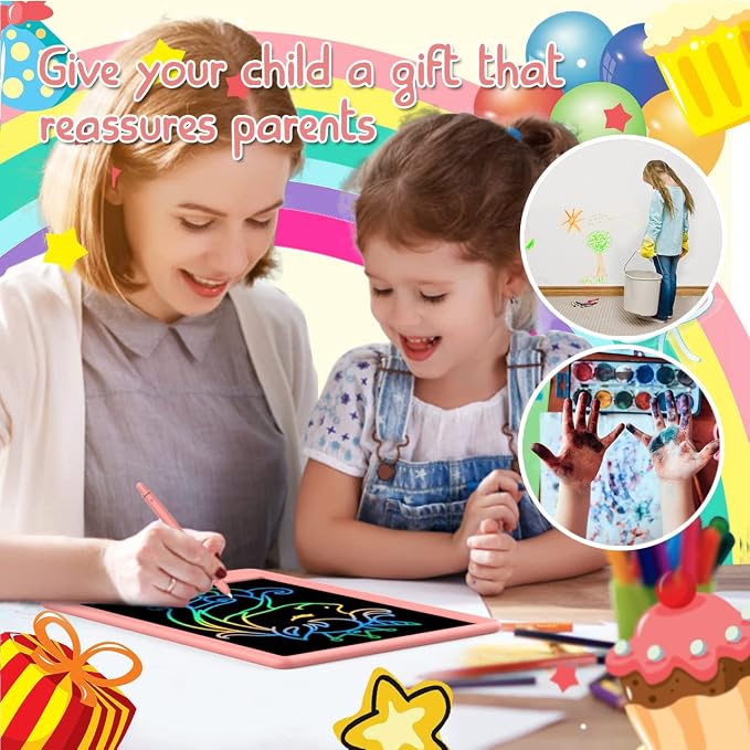 BUKEBU LCD Writing Tablet Doodle Board, 12.5 inch Colorful Drawing Pad - Image 7