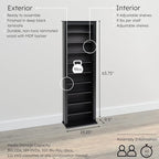 Prepac Narrow Cabinet Media Storage, Slim Barrister Tower - Image 4