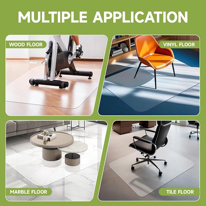 SOONAN Office Chair Mat for Hardwood Floor, 0.08" Thickness Heavy Duty - Image 5