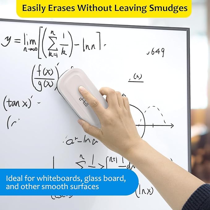 maxtek Magnetic Dry Erase Eraser, Glass Board Erasers, 4 Pack, Glass Board - Image 4