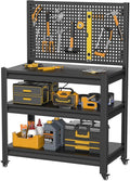 10 Sets Storage Shelves with Pegboard, Heavy Duty Garage Shelving Units and by Unknown
