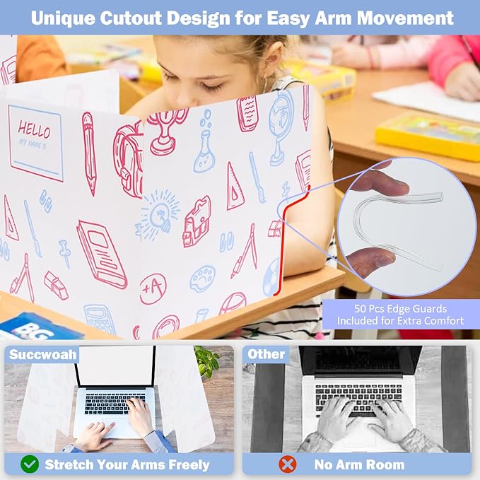 Succwoah 25-Pack Desk Dividers for Students - Image 3
