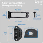 ICC 1.25” Plastic Cable Management Ring, Rack or Wall Mount - Image 9