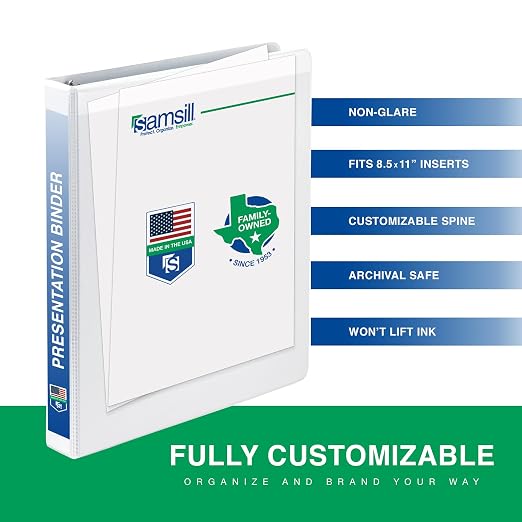 Samsill 1.5 Inch 3 Ring Binders, Made in USA, Economy Round Ring, 325 Sheet - Image 2