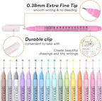 HANKU 0.38mm Fine Point Pen, 16 Pack Colored Fineliner Bible Pens No Bleed - Image 2