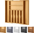 oridom Large Premium Bamboo Silverware Organizer by oridom