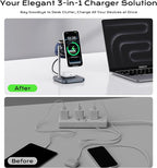 Gumosh Qi2.2 Charging Station for Apple, 25W 3 in 1 Magsafe Charger Stand - Image 9