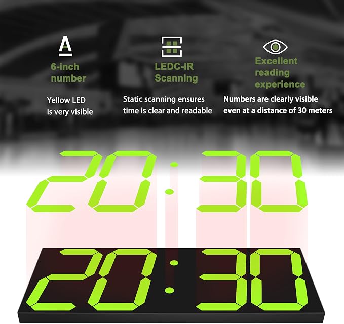LED Large Digital Wall Clock, Oversize Digital Clock - Image 5