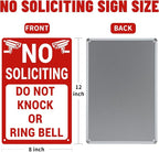 No Soliciting Sign for House/Home, Metal Yard Sign for Front Door, Perfect - Image 2
