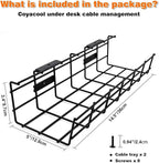Under Desk Cable Management- 6 Pack Cord Organizer. Metal Wire Cable Management - Image 5