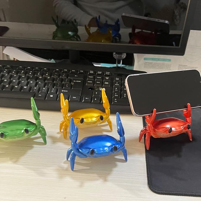 LOGUTIA Golden Yellow Crab Pen Holder Cute Yellow Crab Storage Creative Pen - Image 7