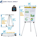 Lightweight Aluminum Flip-Chart Presentation Easel - Image 3