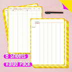 8 Packs Division Whiteboards, Double Sided Dry Erase Board Writable and - Image 2