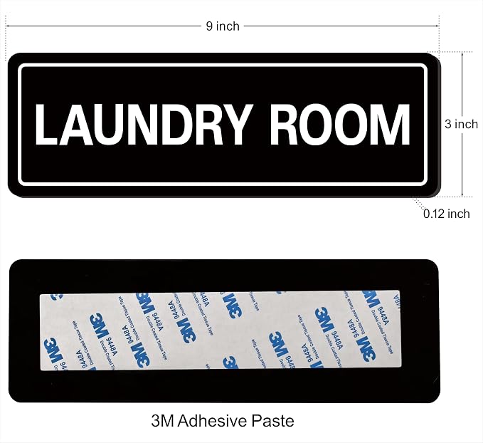 Laundry Room Sign, Premium Durable Acrylic Material, Super Strong Adhesive - Image 2