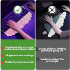 Wrist Rest with Keyboard Stand, Ergonomic Computer Wrist Support Pad, Cloud - Image 6