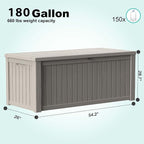 EasyUp 180 Gallon Deck Boxes Waterproof, Outdoor Large Storage Boxes - Image 2