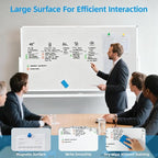 VOWNER Double-Sided Magnetic Whiteboard, Reversible Rolling White Board - Image 3