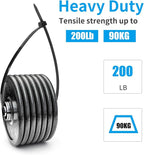 XINGO 26 inch Black Zip Ties Heavy Duty 100 Pack, 200 LBS Ultra Strong Plastic - Image 4