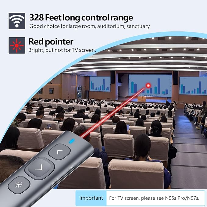 Norwii N95 Presentation Clicker, PowerPoint Clicker - Image 3