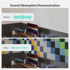 Amantech 12 Pack Acoustic Panels Self Adhesive Sound Proof Foam, High Density - Image 3