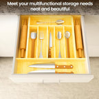 Evjocoh Silverware Drawer Organizer Wood - Image 8