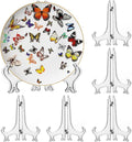 LonlyEagle 6 Pack 10 Inch Clear Plastic Easels or Stand/Plate Holders to by LonlyEagle
