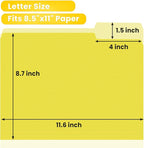 SUNEE File Folders, 120 Pack Manilla Folders 8.5 x 11, Colored File Folders - Image 3