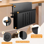 Henitol Desk Side Storage with Pen Holder, No Drill Hanging Desk Organizer - Image 3