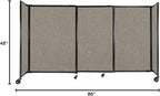 Versare Straightwall Sliding Portable Wall Partition | Freestanding Office - Image 7