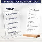Slant Back Acrylic Sign Holder 8.5 x 11 Inches, Portrait Ad Frame and Flyer - Image 3