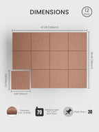 Bumusty Large Cork Board Alternative-47 x35 Felt Bulletin Board, - Image 2