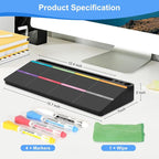 Desktop Glass Whiteboard with Storage, Colorful Weekly Calendar Desk Dry Erase - Image 5