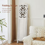 ALeesing 4 Panel Room Divider Fully Assembled, Carved Room Dividers and Folding - Image 4