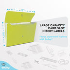 Accordion File Organizer Green, 7 Pocket Expanding File and Cover Folder - Image 5