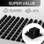 KGROTE 100PCS Cable Clips, Adhesive Wire Clips Strong Cord Clips Wire Holders - Image 2