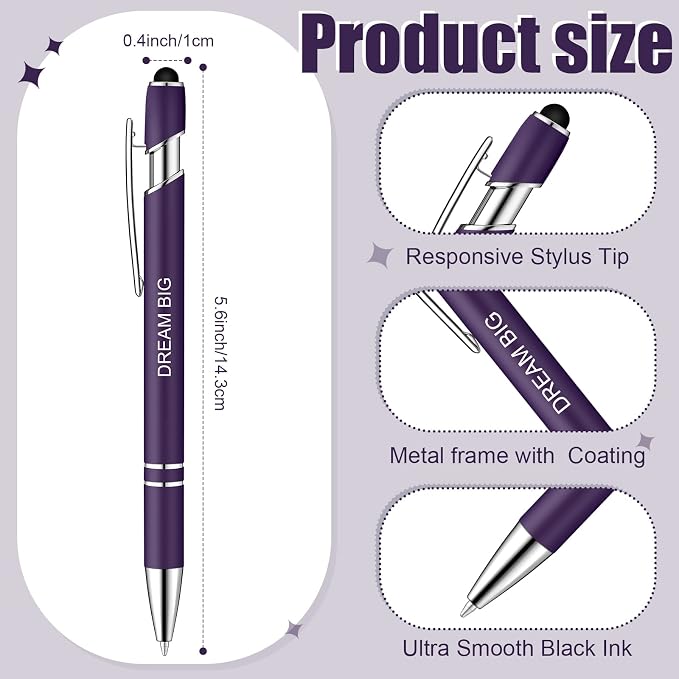 Zonon 12 Pcs Inspirational Pens Bulk Funny Ballpoint Pen - Image 2