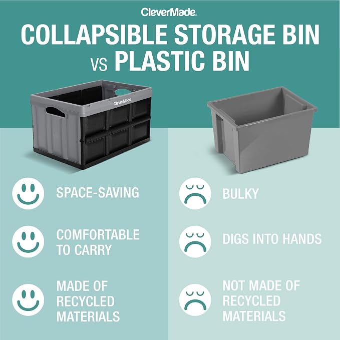 CleverMade Collapsible Storage Bins - Image 3