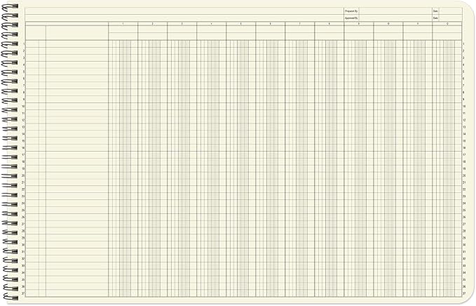 BookFactory Accounting Ledger Notebook/Large 12 Column Accounting Ledger - Image 3