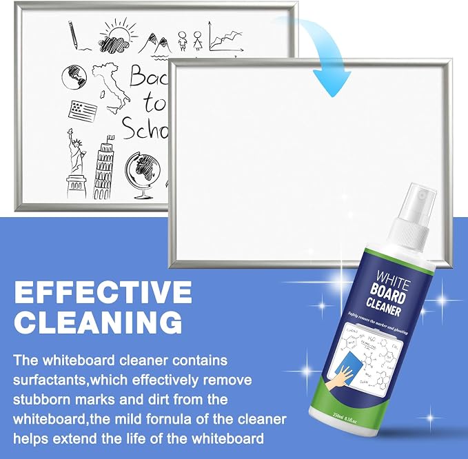 Dansib 6 Pack Whiteboard Cleaner Spray 8.5oz Dry Erase Board Cleaner - Image 5