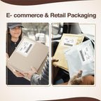 9.5x12 Shipping Label Sleeves 300 Pack Strong Adhesive Back - Image 6
