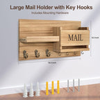 Lwenki Mail Organizer for Wall Mount – Key Holder - Image 8