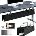 Oxford Cloth Under Desk Cable Management Tray, No-Drill 36" Desk Cable by Atrastout