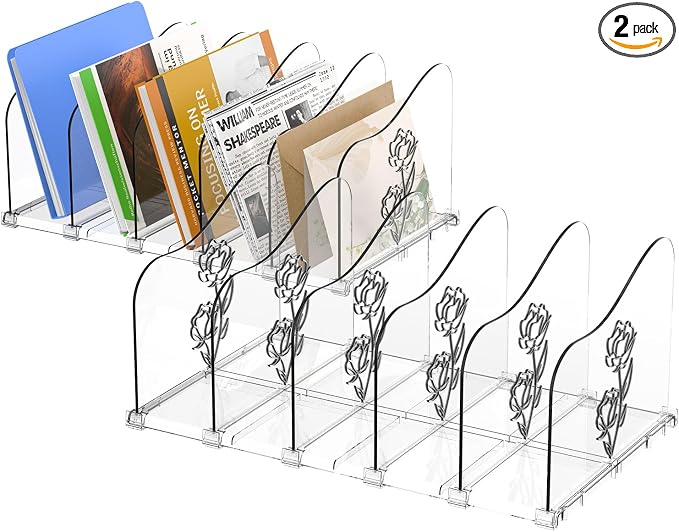 COWVTUJ Adjustable Rose File Organizer by COWVTUJ